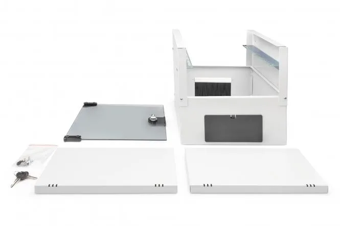 Шафа DIGITUS 10", 12U, SOHO PRO, скляні двері, 315x300 мм, 30кг максимально, сіра
