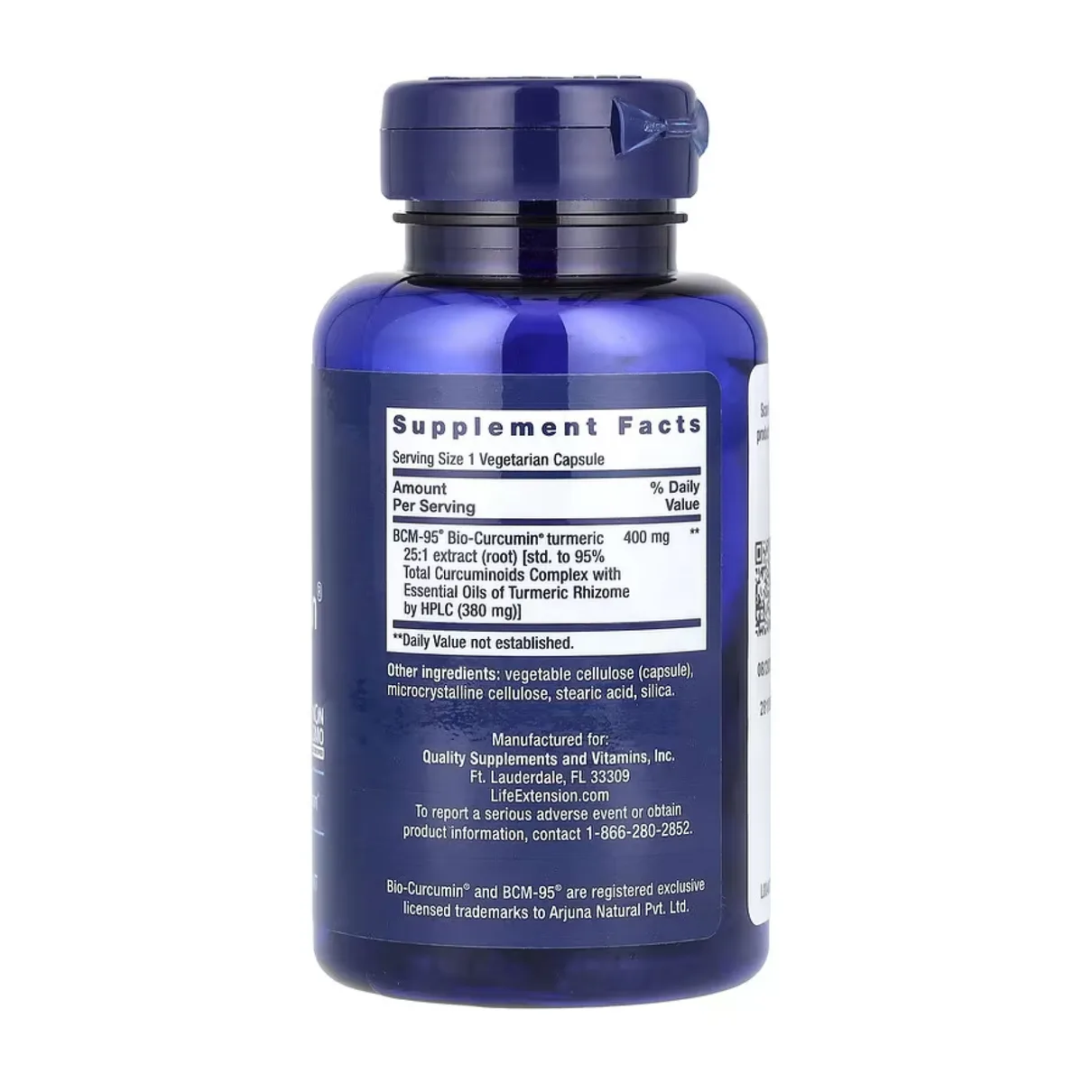 Куркумин экстракт Life Extension Super Bio-Curcumin 400 мг 60 капсул без глютена