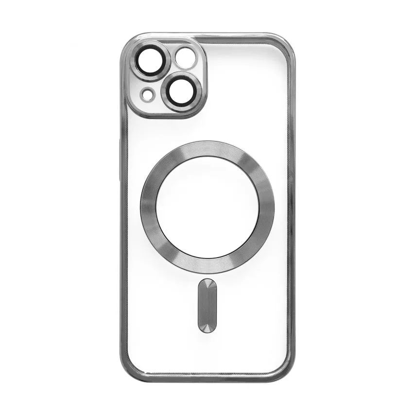 Чохол MagSafe для iPhone 13 силіконовий срібний