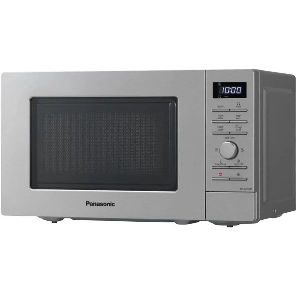Мікрохвильова піч Panasonic, об'ємом 20 літрів, з електронним управлінням, потужністю 800 Вт, з дисплеєм та кнопковим відкриттям,