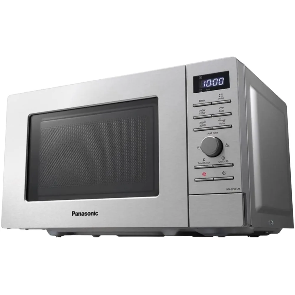 Мікрохвильова піч Panasonic, об'ємом 20 літрів, з електронним управлінням, потужністю 800 Вт, з дисплеєм та кнопковим відкриттям,