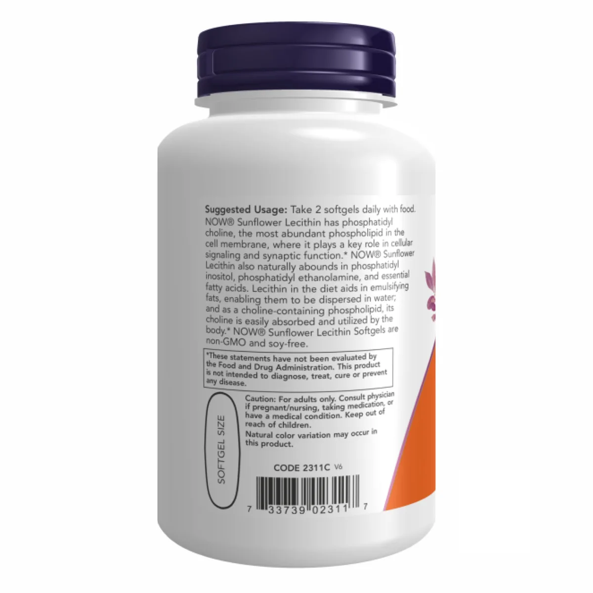Лецитин подсолнечника Now Foods 1200 мг 100 капсул