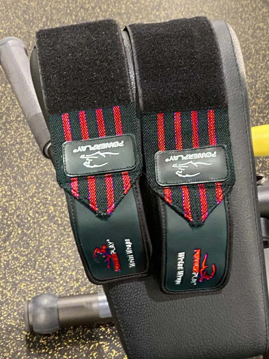Кистевые бинты Active Point хлопок 45 см красные