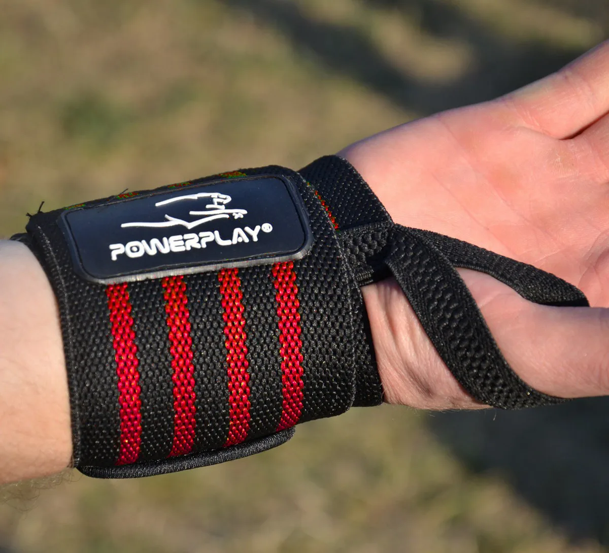 Кистевые бинты Active Point хлопок 45 см красные