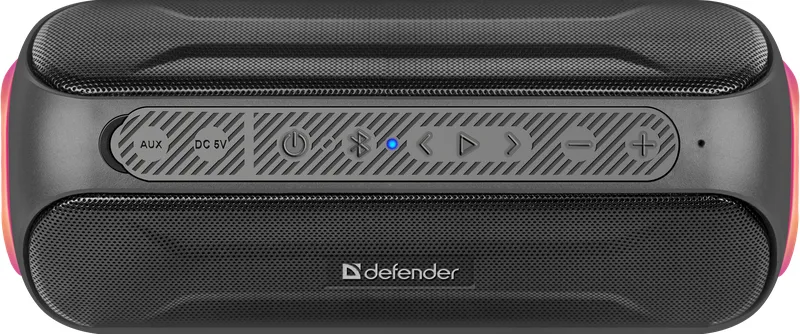 Портативна акустика Defender Гума Пластик 8х8х18 см Чорна