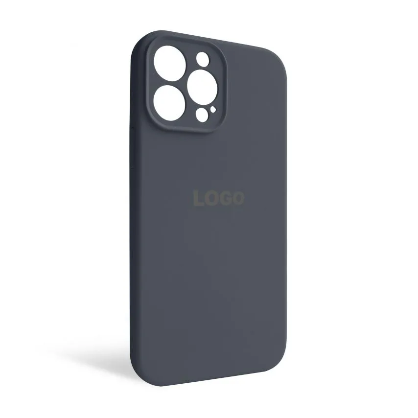 Чохол Silicone Case для Apple iPhone 13 Pro Max силіконовий 15 dark grey закрита камера