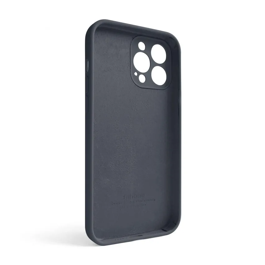 Чохол Silicone Case для Apple iPhone 13 Pro Max силіконовий 15 dark grey закрита камера