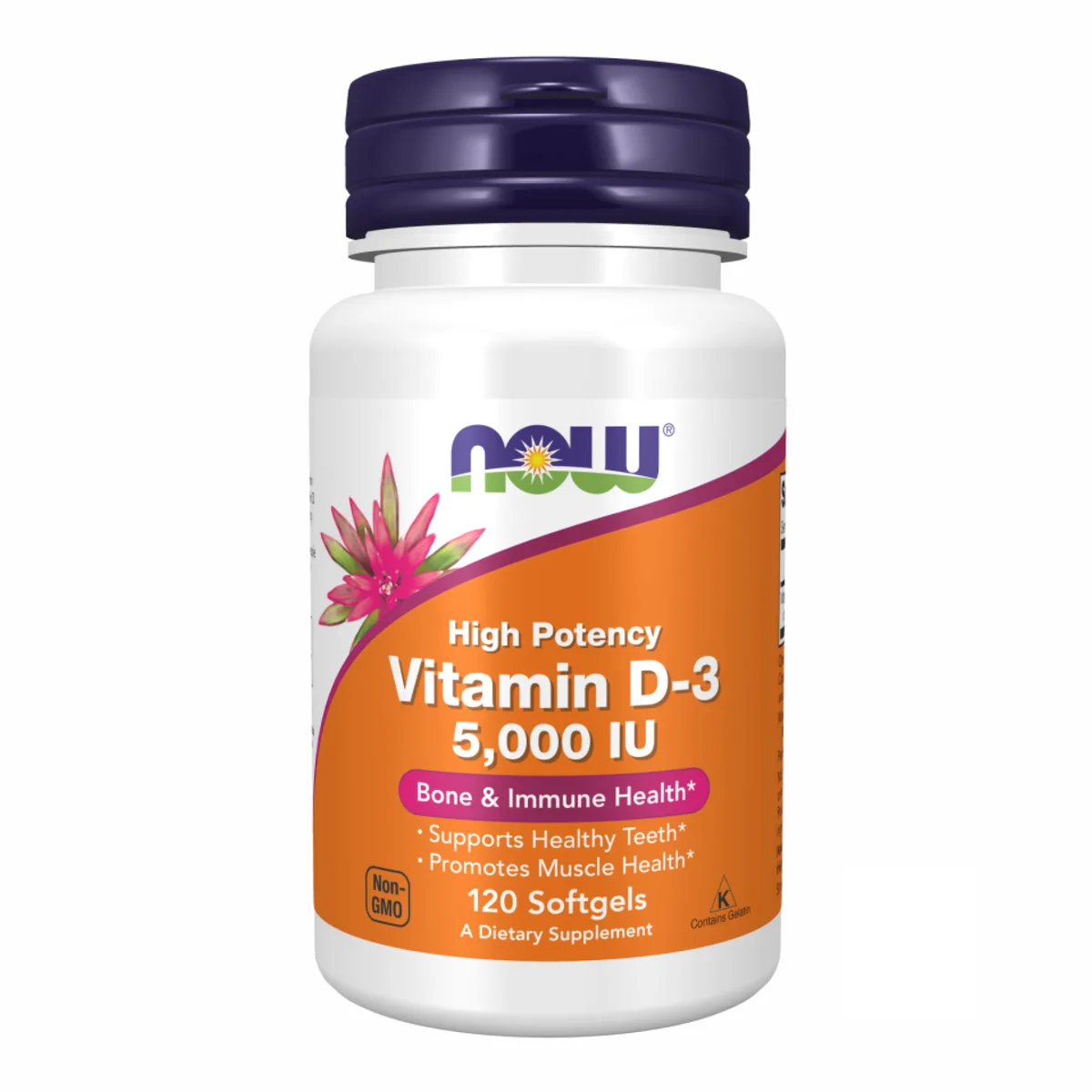 Вітамін D3 Now Foods 5000 IU 120 м'яких капсул