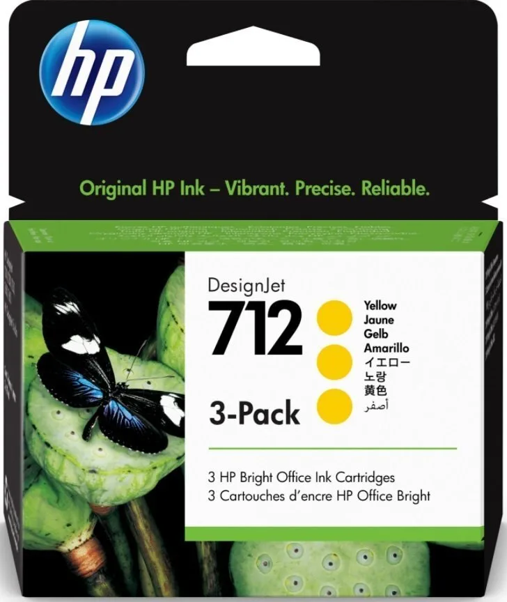 Картридж струменевий HP 712 DesignJet T230/T630/T650 Yellow 3-Pack 29-ml