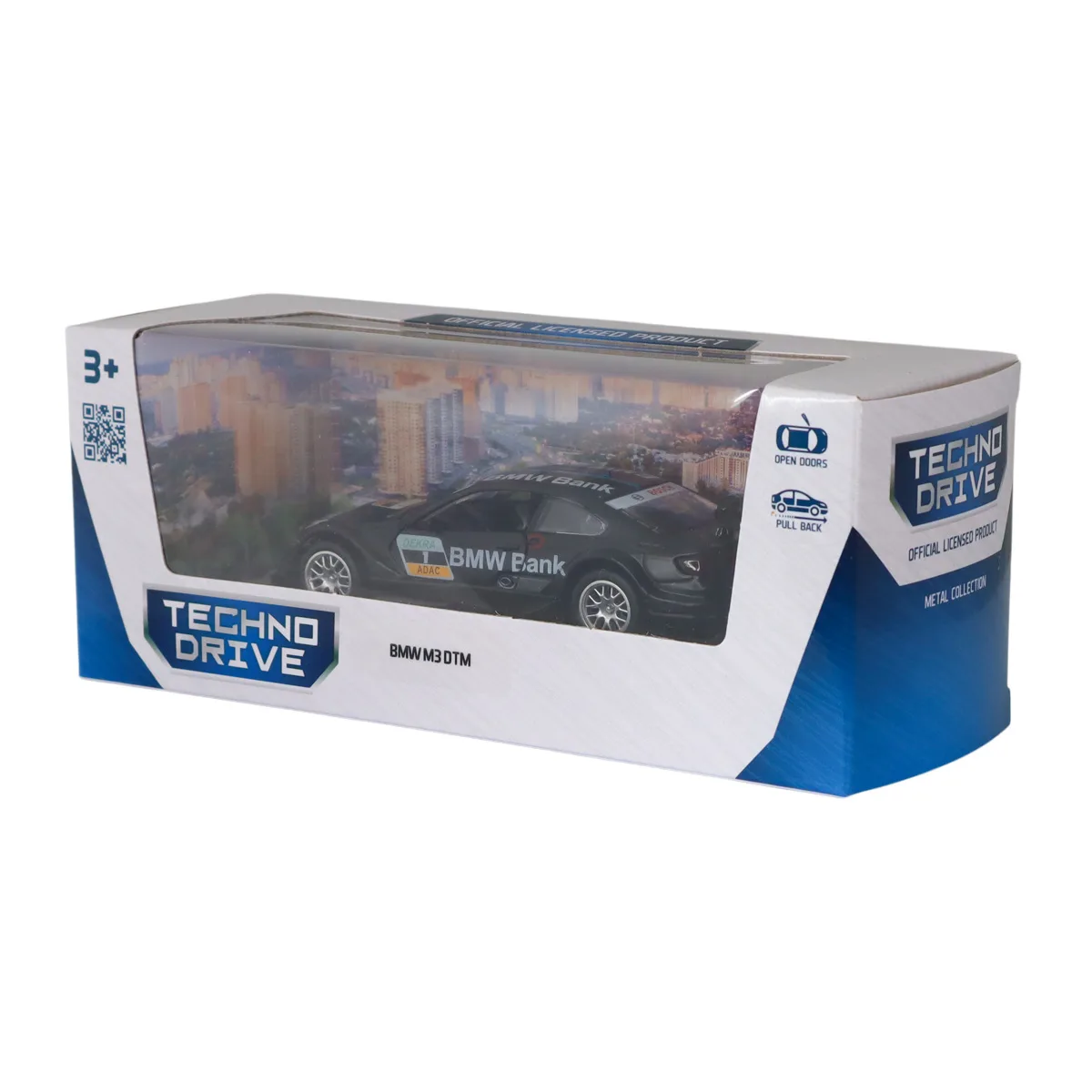 Автомодель TechnoDrive метал 11,3х4,4х3 см чорна