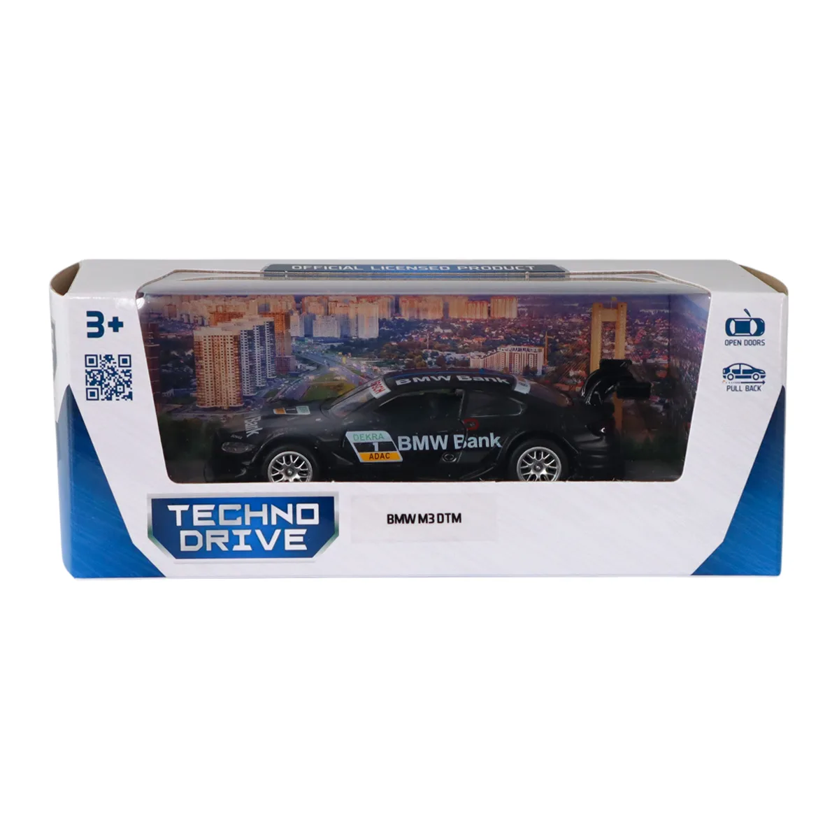 Автомодель TechnoDrive метал 11,3х4,4х3 см чорна