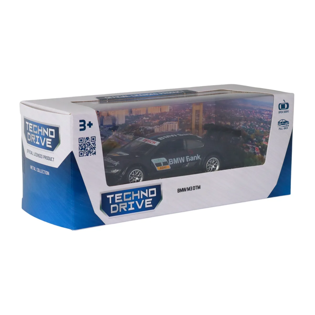 Автомодель TechnoDrive метал 11,3х4,4х3 см чорна