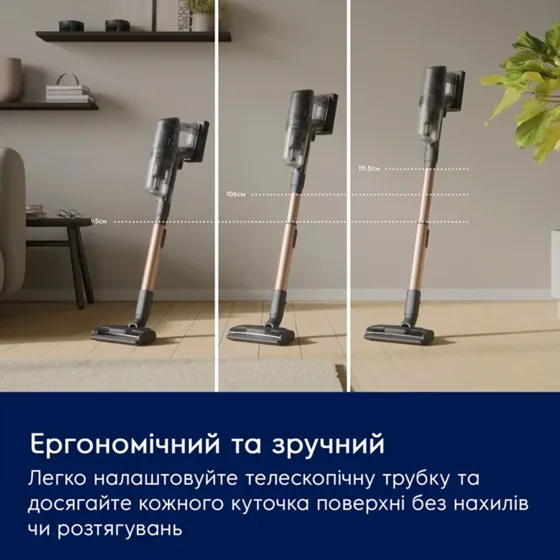 Акумуляторний пилосос Electrolux 2 л Білий з турбонасадкою та ультрафіолетом