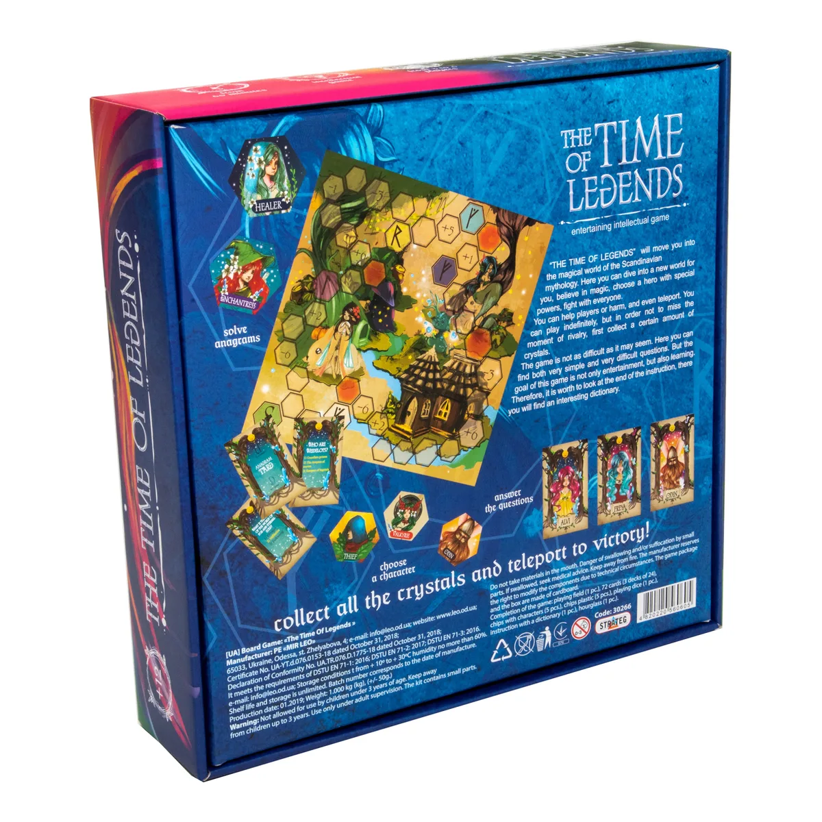 Настільна гра The Time of Legends 12+ 72 картки картон 30х30х7 см