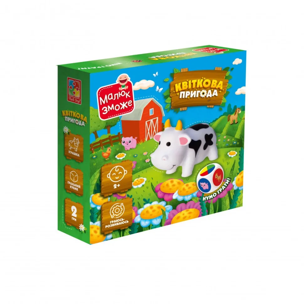 Настільна гра Vladi Toys картонна 4 фігури тварин кольорова