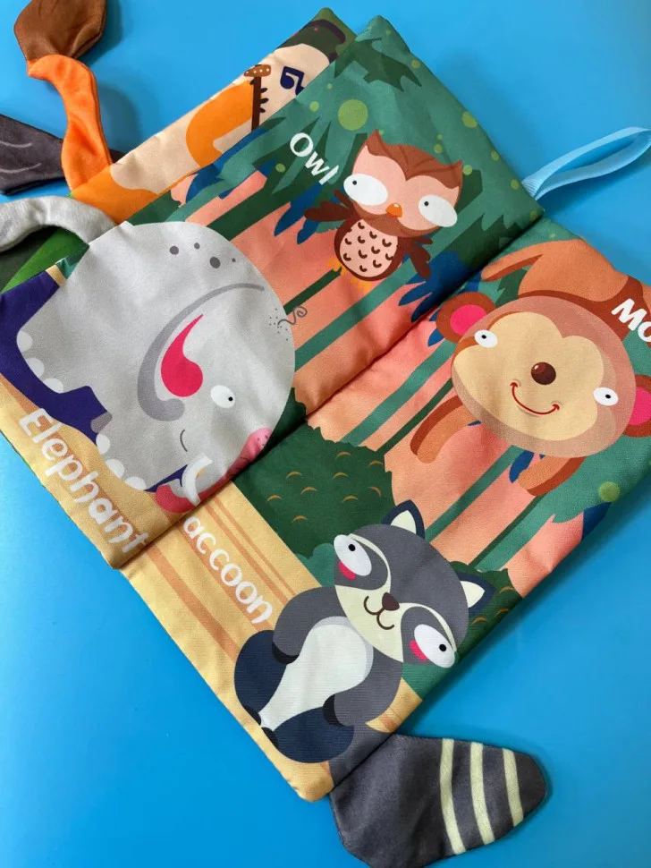 Развивающая книжка-шуршалка Bambi мягкая 21х11 см цветная