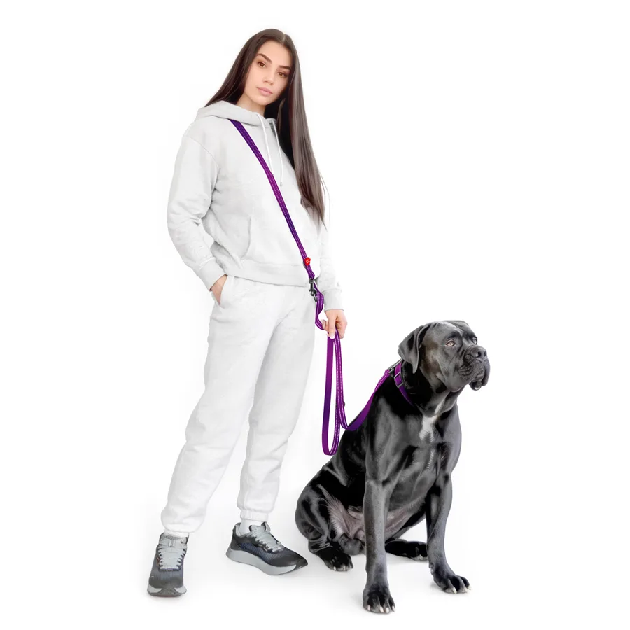 Поводок-цепочка WAUDOG Nylon Mono 20 мм x 300 см нейлон фиолетовый
