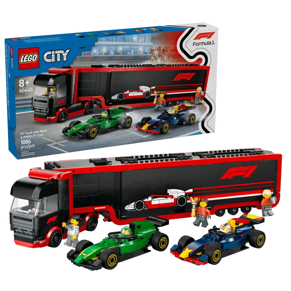 Конструктор LEGO City Вантажівка F1 8+ Різнокольоровий