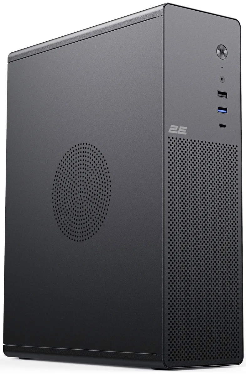 Корпус 2E Credo Slim V90B-400 з БЖ 2E TFX400, 1xUSB3.0, 1х USB 2.0, 1xUSB Type-C, 2x90мм, VGA 220мм, mATX, чорний