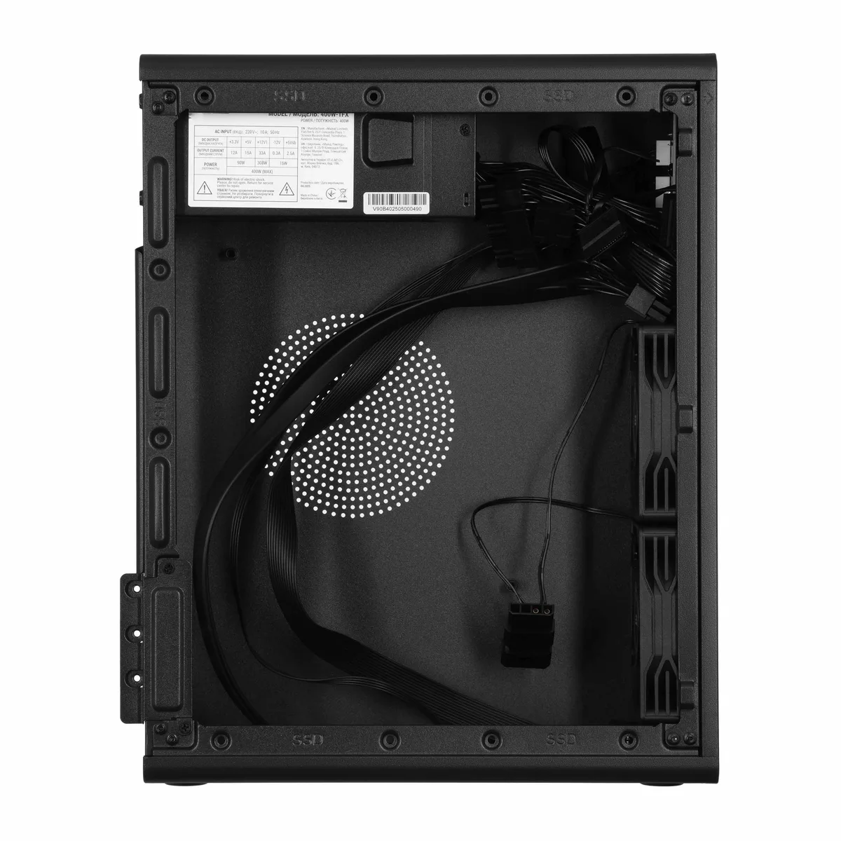 Корпус 2E Credo Slim V90B-400 з БЖ 2E TFX400, 1xUSB3.0, 1х USB 2.0, 1xUSB Type-C, 2x90мм, VGA 220мм, mATX, чорний