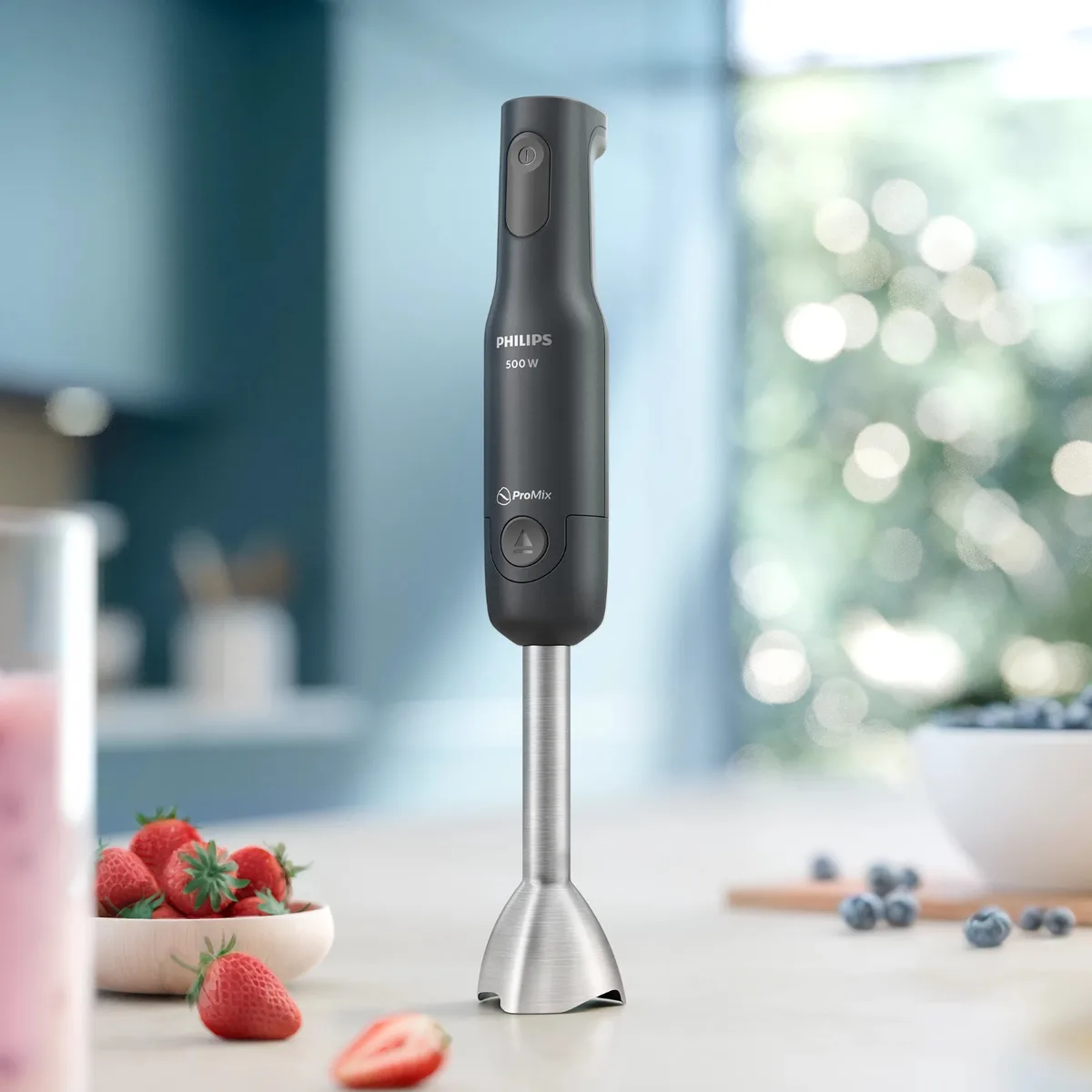 Занурювальний блендер PHILIPS Series 1000, 500Вт, 500мл чаша, чорний.