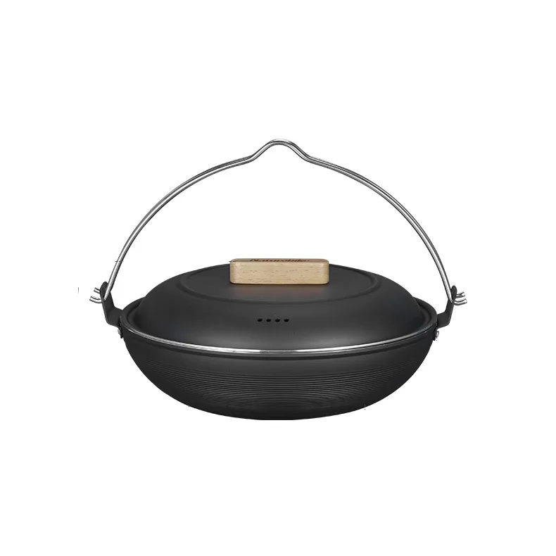 Сотейник з кришкою Naturehike алюміній 340х325х130 мм сріблястий