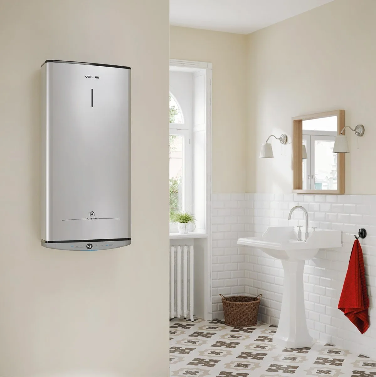 Водонагрівач електр Ariston 80 л сірий 2 ТЕН 1,5 кВт настінний