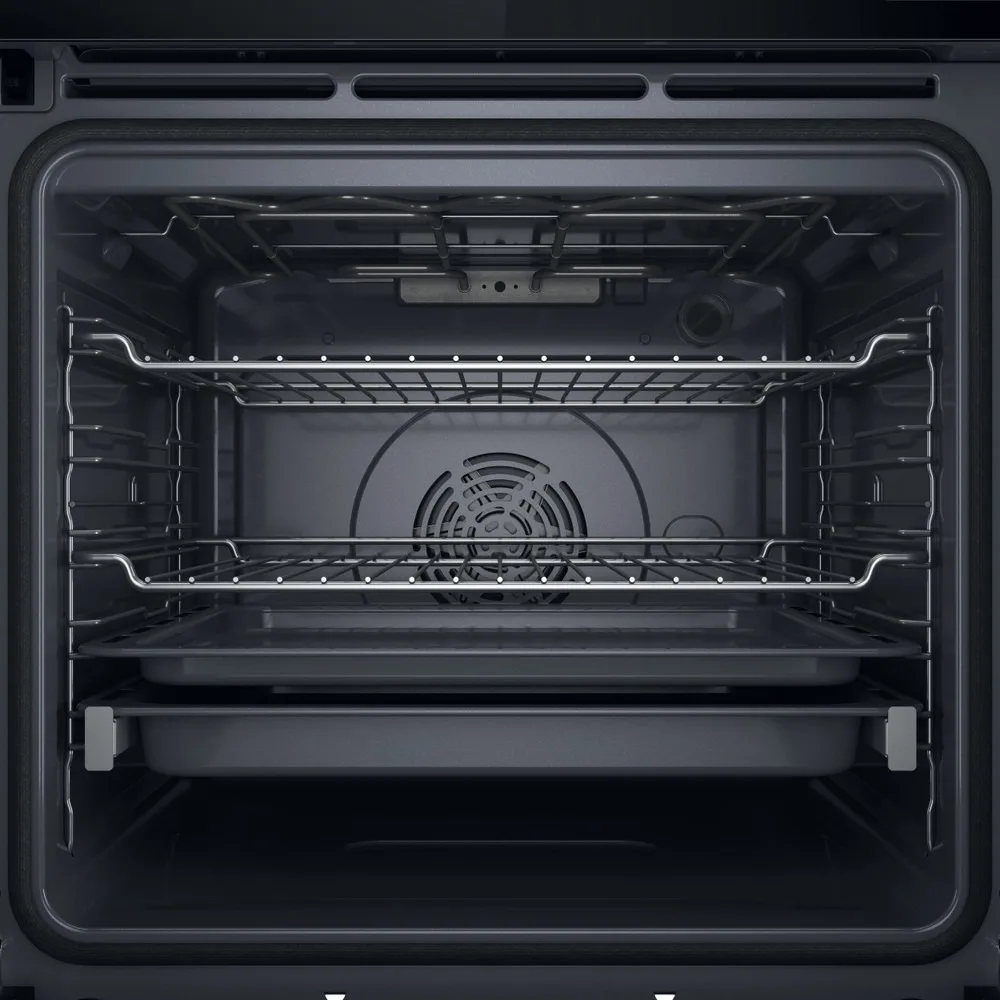 Електрична духова шафа Whirlpool, 73 л, клас енергоефективності A+, з дисплеєм, конвекційним приготуванням, піролізом та телескопі