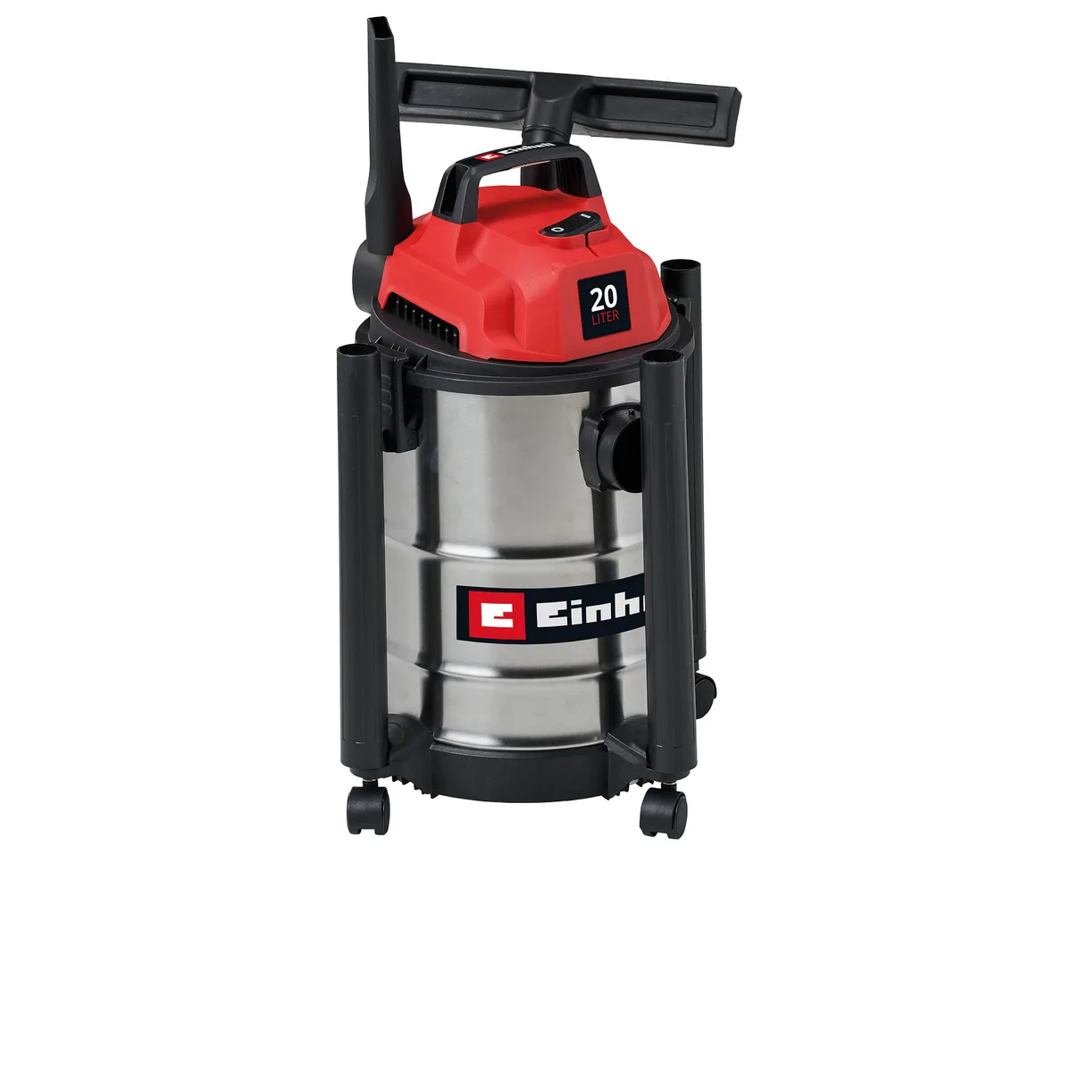 Професійний пилосос Einhell TC-VC 2045 S: 900 Вт, 180 мБар, 20 л, шланг 1.5 м, вага 3.5 кг.