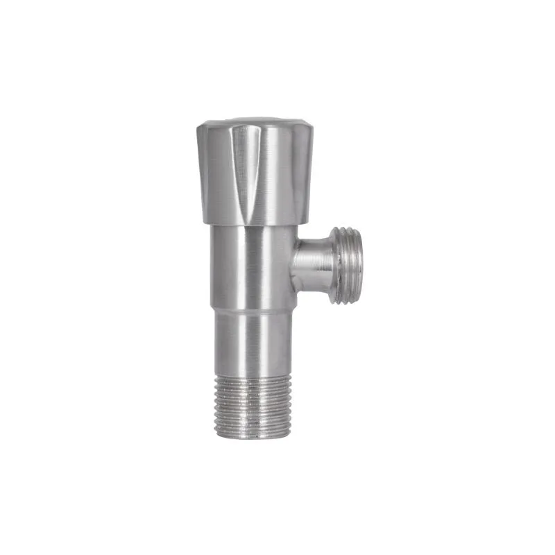 Угловой кран 1/2" из нержавеющей стали керамическая втулка 48х86х55 мм