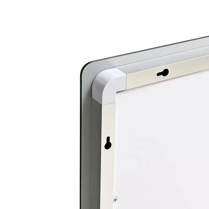 Зеркало Lidz Kubis 700х800 мм LED-подсветка Touch антизапотевание алюминий/пластик