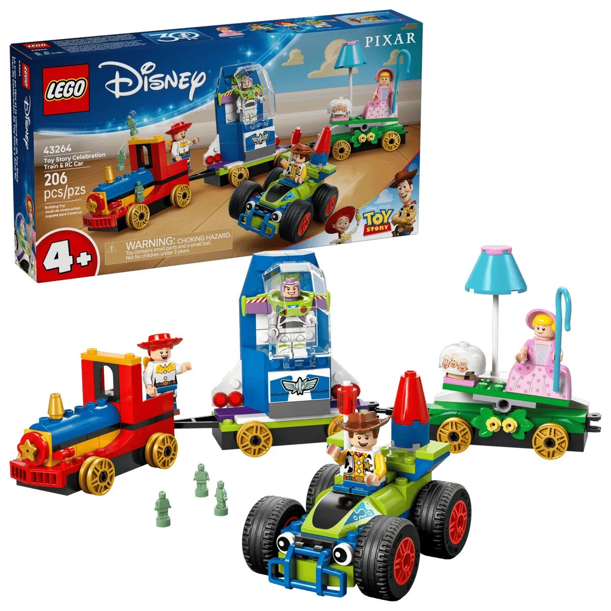 Конструктор LEGO Disney Pixar 4 роки потяг авто для перегонів 30 деталей
