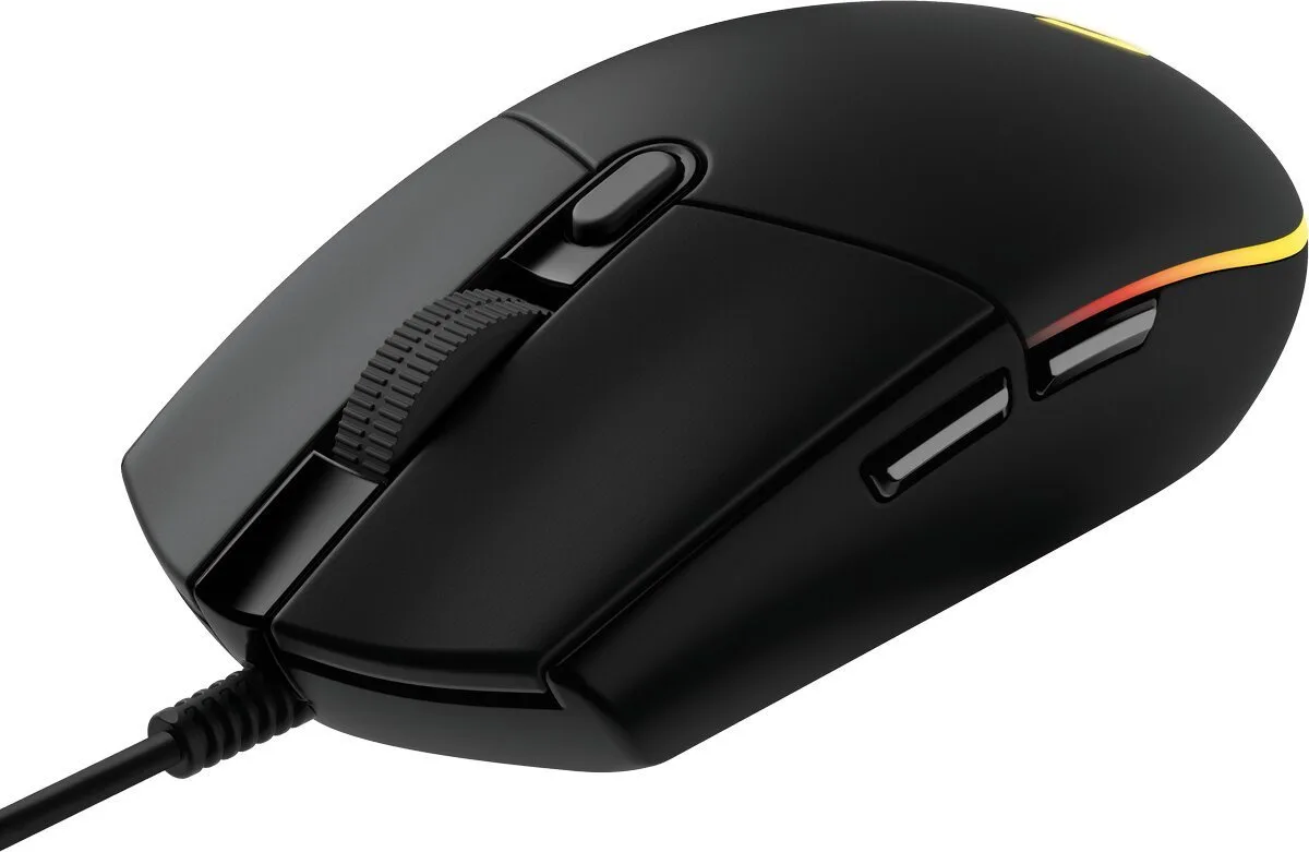 Миша Logitech Дротова Оптична Середня Чорна 6 кнопок RGB 200-8000 dpi