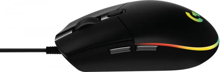 Миша Logitech Дротова Оптична Середня Чорна 6 кнопок RGB 200-8000 dpi