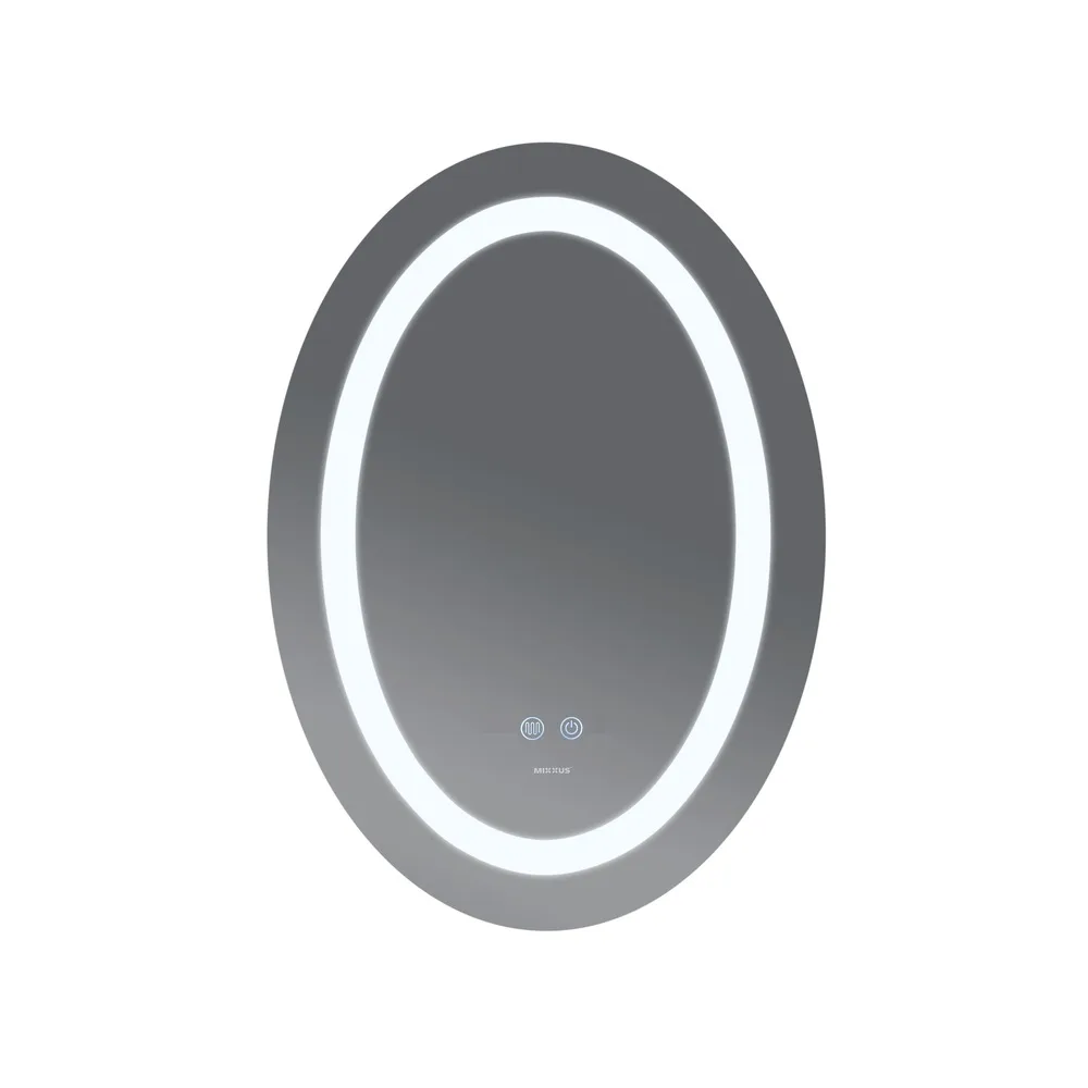 Дзеркало настінне LED Touch Mixxus PLAIN MV03 50x70 см алюмінієве 6000K