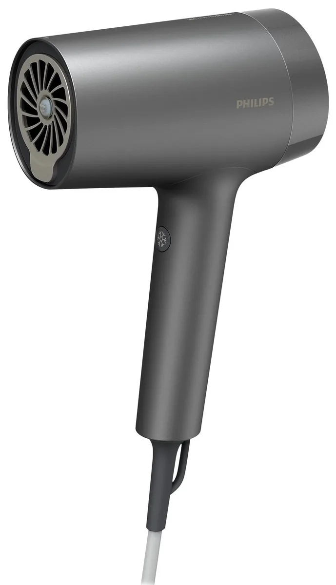 Фен Philips 7000 Series, 1800 Вт, 4 режима работы, DC мотор, диффузор, ионизация, холодный обдув, серый