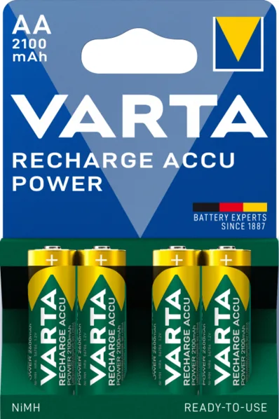 Акумулятор AA Varta 2100mAh Ni-MH 4 шт 1,2 В Mignon блістер