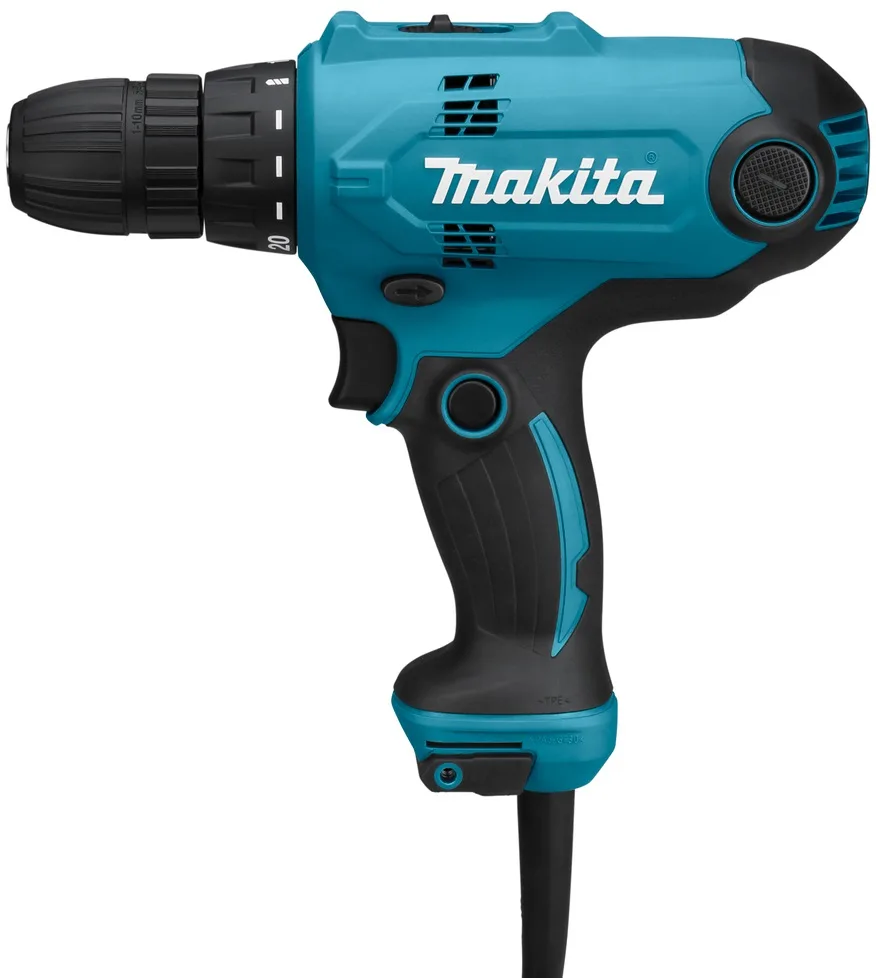 Електродриль-шурупокрут Makita DF0300, 320 Вт, 21·42 Нм, 0–450/0–1500 об/хв, вага 1.2 кг.
