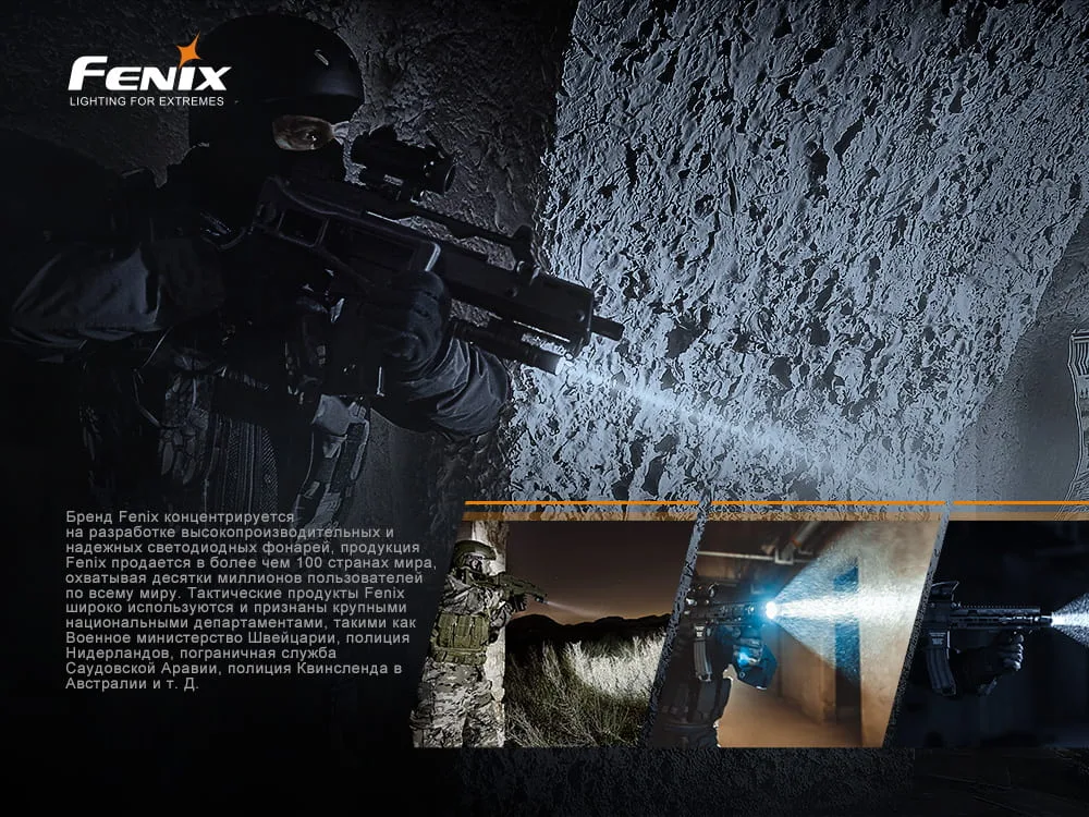 Виносна тактична кнопка Fenix алюміній 23 см чорна