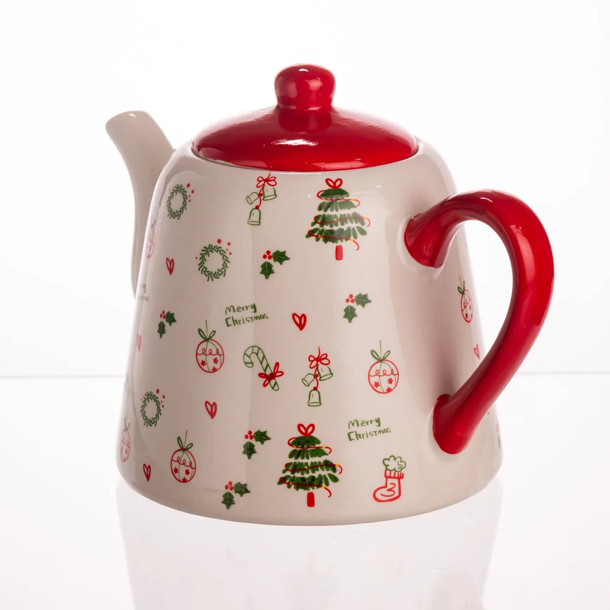 Порцеляновий заварний чайник Merry Christmas 1 л різнокольоровий