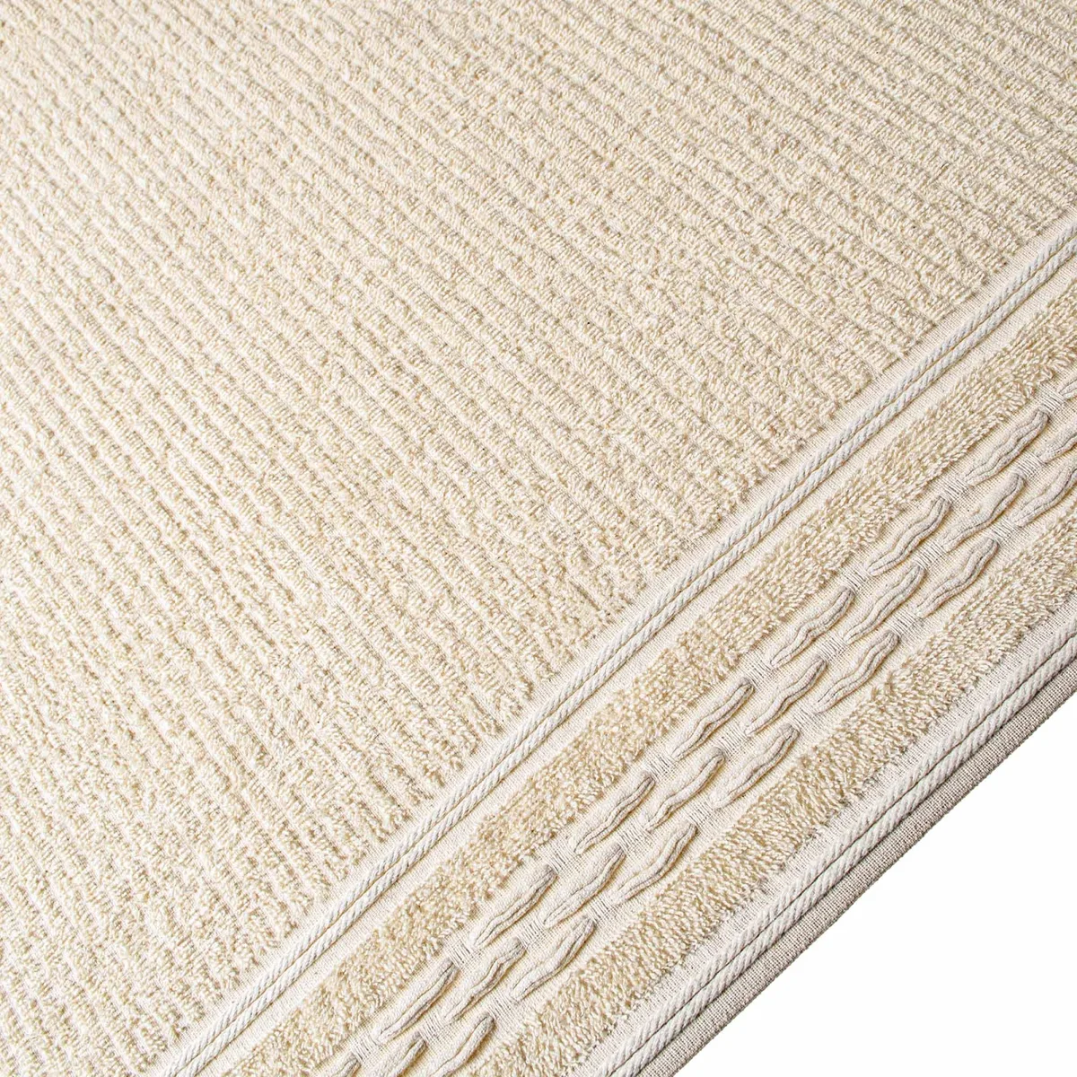 Махровое полотенце LINEN хлопок лен 50х90 см бежевое