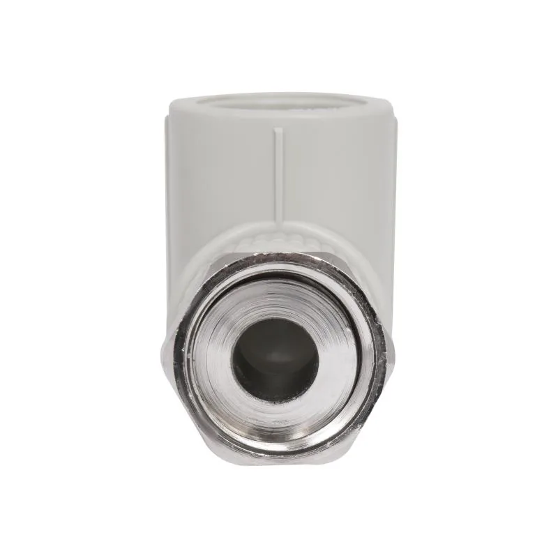 Кутник PPR 25х3/4" Сірий з латунною гайкою 90° ВР Поліпропілен