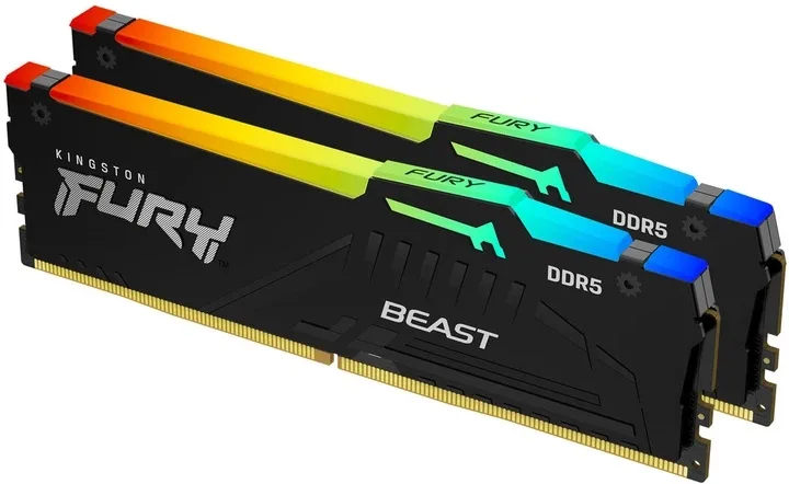 Пам'ять ПК Kingston DDR5 128GB KIT (64GBx2) 5600 FURY Beast RGB