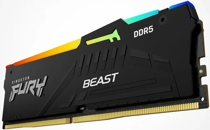 Пам'ять ПК Kingston DDR5 128GB KIT (64GBx2) 5600 FURY Beast RGB