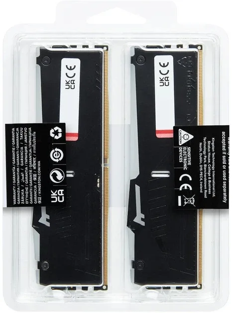 Пам'ять ПК Kingston DDR5 128GB KIT (64GBx2) 5600 FURY Beast RGB
