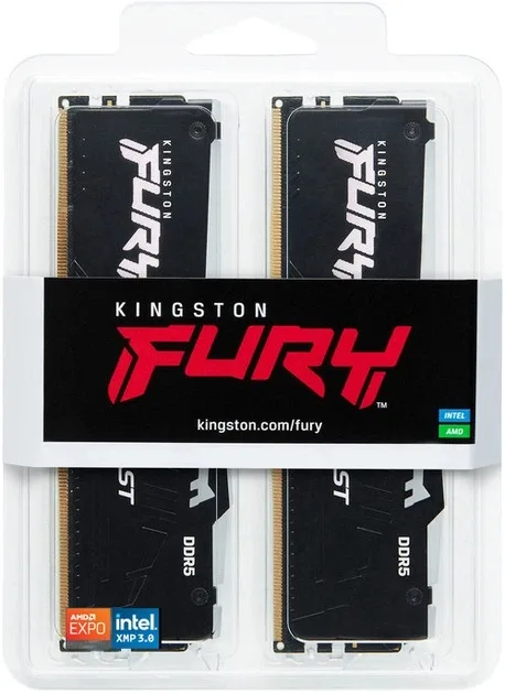 Пам'ять ПК Kingston DDR5 128GB KIT (64GBx2) 5600 FURY Beast RGB