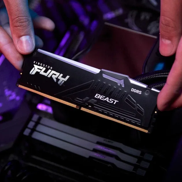 Пам'ять ПК Kingston DDR5 128GB KIT (64GBx2) 5600 FURY Beast RGB