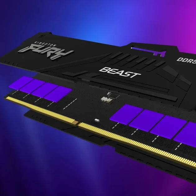 Пам'ять ПК Kingston DDR5 128GB KIT (64GBx2) 5600 FURY Beast RGB