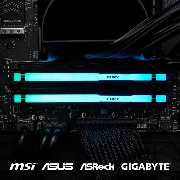 Пам'ять ПК Kingston DDR5 128GB KIT (64GBx2) 5600 FURY Beast RGB