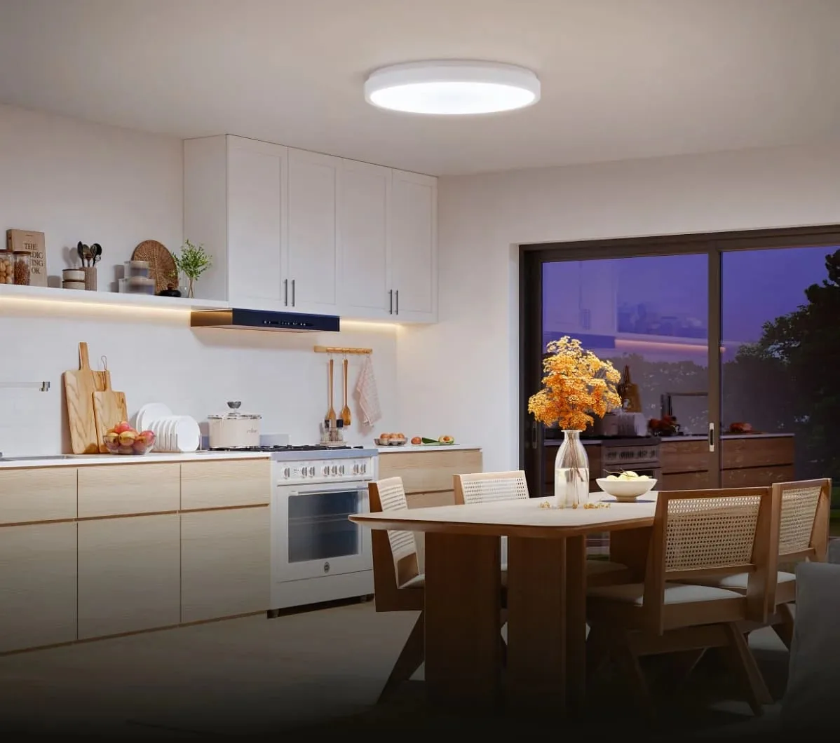 Потолочный светильник Govee 38 см Smart Ceiling Light Pro, RGBICWW, WI-FI/Bluetooth, белый